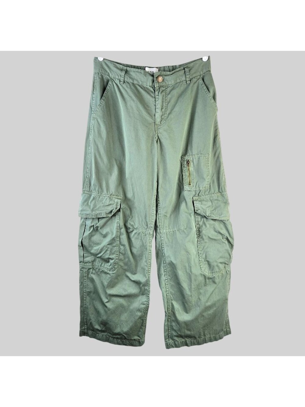 BDG Cargo Carpenter Slouchy Pants 4 Green Utility Baggy Relaxed Wide Leg Skater